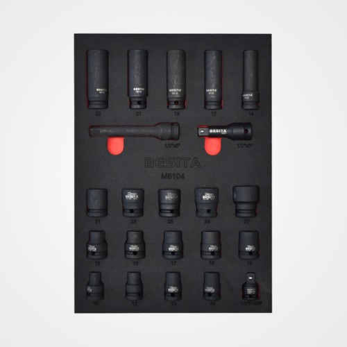 22pcs 12.5mm Air Impact Socket Tool Set (in Tray)