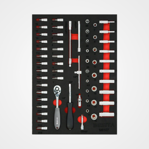 60pcs 6.3mm Socket Tool Set (in Tray)