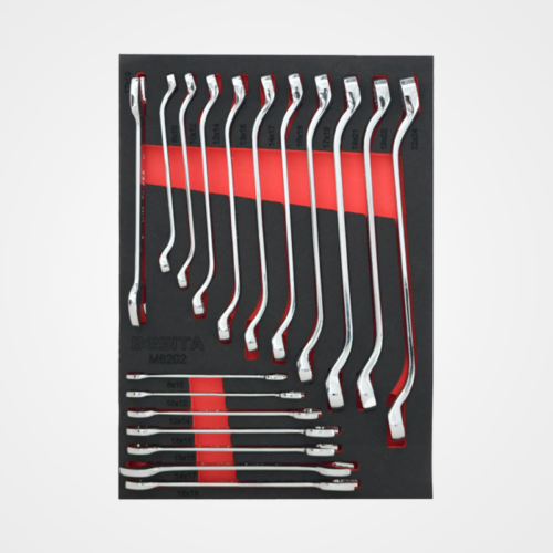 18pcs Dual Open End & Dual Ring Wrench Tool Set (in Tray)