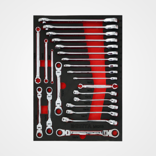 23pcs Ratchet Tubing Wrench Tool Set (in Tray)