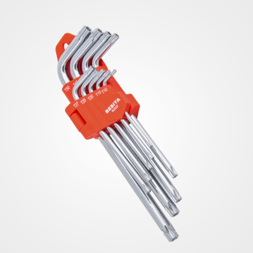 9pcs Extended Perforated Torx Hex Wrench Set