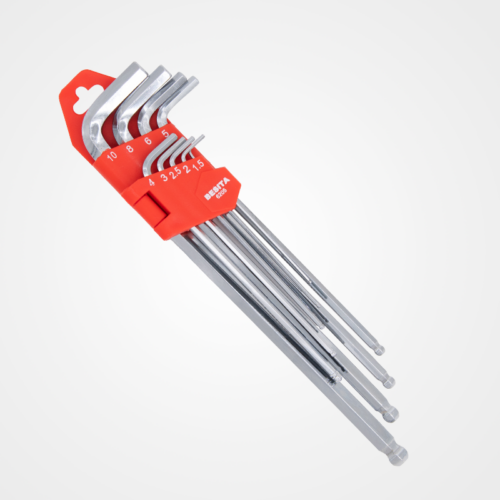9pcs Particularly Long Ball End Hex Wrench Set (mirror)